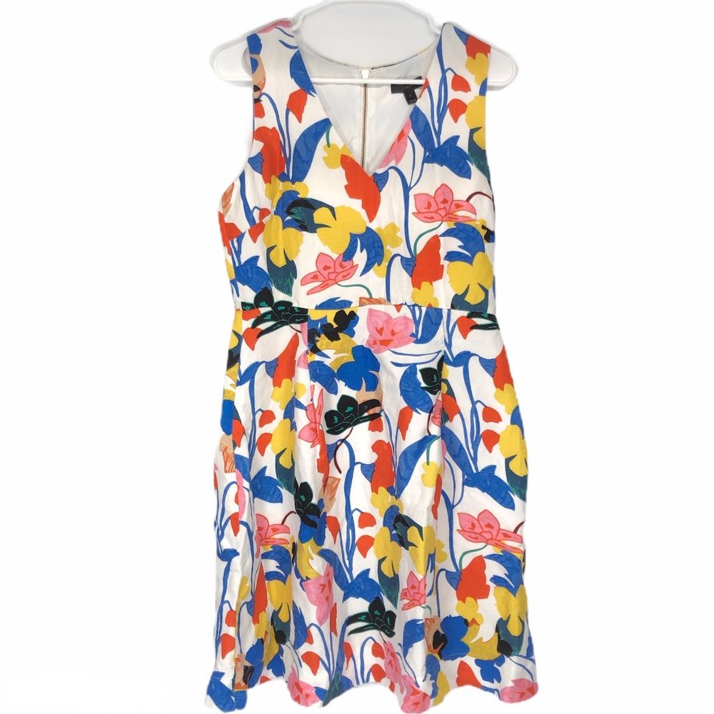 J Crew A-line Dress Sz 8 Floral Print Dress F3061